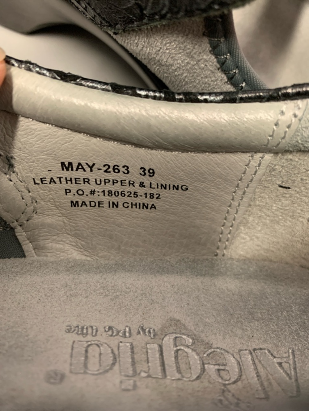 Alegria Shoes Womens 39 Maya Mary Jane Gray Leather Wedge Comfort Paisley Floral - Picture 15 of 17